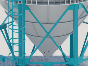 silo for grain Modello 3D