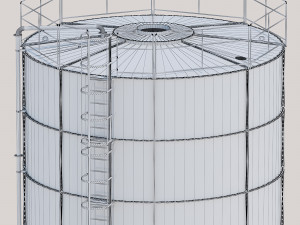 silo for grain Modello 3D