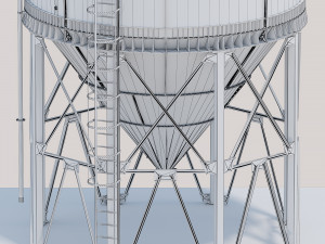 silo for grain Modello 3D