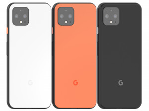 google pixel 4 all colours 3D Model