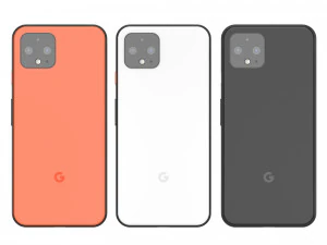 google pixel 4 all colours 3D Model