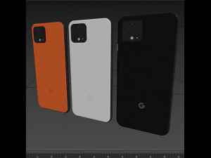 google pixel 4 all colours 3D Model