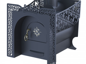 stove fun decor and frame 3D-Modell