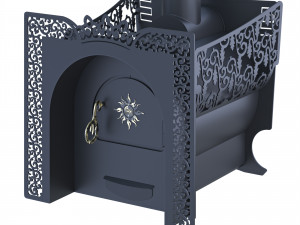 stove fun decor and frame 3D Model