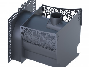 stove fun decor and frame 3D Model