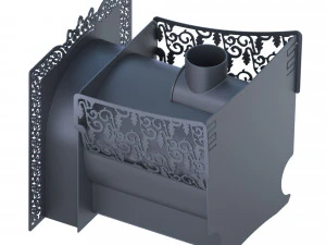 stove fun decor and frame 3D Model