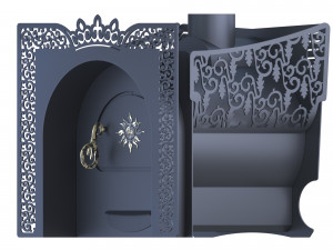 stove fun decor and frame 3D Model