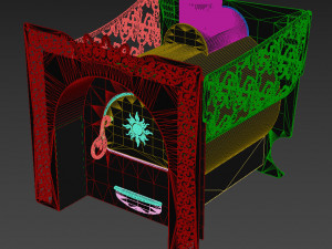 stove fun decor and frame 3D Model