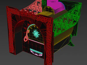 stove fun decor and frame 3D Model
