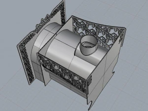stove fun decor and frame 3D Model