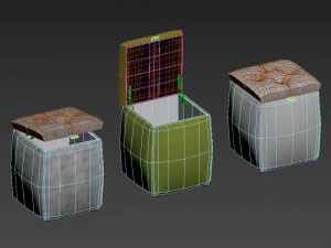 pouffe - 11 colors 3D Model