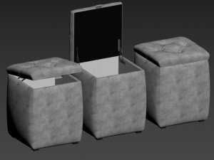 pouffe - 11 colors 3D-Modell