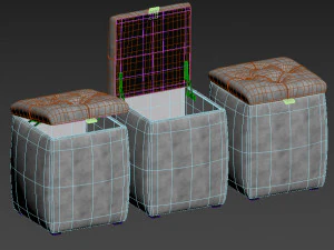 pouffe - 11 colors 3D Model