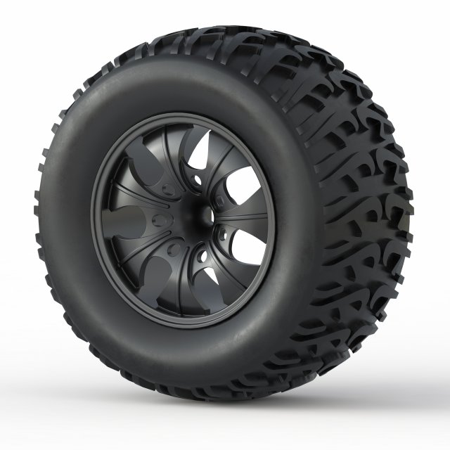 monster truck wheel toy 3D Model .c4d .max .obj .3ds .fbx .stl .blend 
