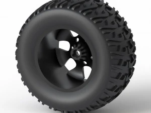 monster truck wheel toy 3D Model