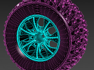 monster truck wheel toy 3D Model