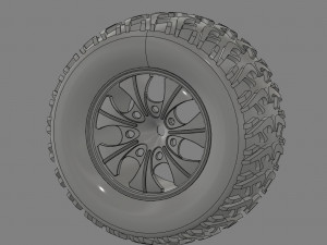 monster truck wheel toy 3D Model