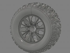 monster truck wheel toy 3D Model