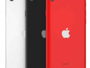 iphone se 2020 and case 3D Model