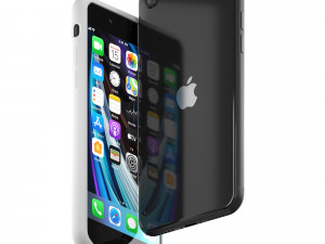 iphone se 2020 and case 3D Model