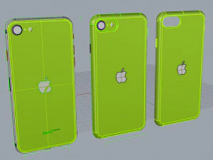 iphone se 2020 and case 3D Model
