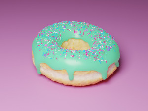 donut and coffee Modelo 3D