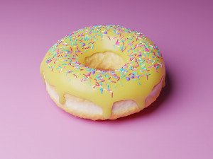donut and coffee Modelo 3D