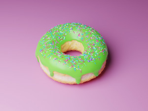 donut and coffee Modelo 3D