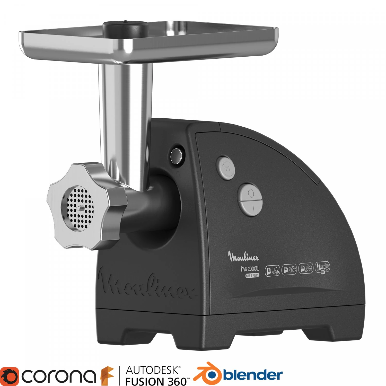 mincer moulinex hv8 3D Model .c4d .max .obj .3ds .fbx .stl .blend