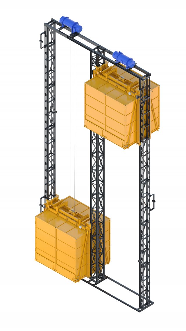 industrial lift - static plus Modelo 3D .c4d .max .obj .3ds .fbx .stl .blend 
