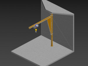 industrial lift - spacer crane 3D Model