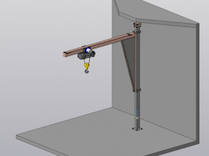 industrial lift - spacer crane 3D Model