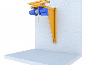 industrial lift - spacer crane renaissance construction 3D Model
