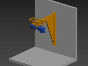 industrial lift - spacer crane renaissance construction 3D Model