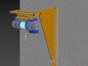 industrial lift - spacer crane renaissance construction 3D Model