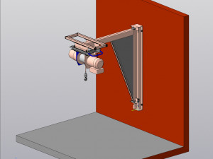 industrial lift - spacer crane renaissance construction 3D Model