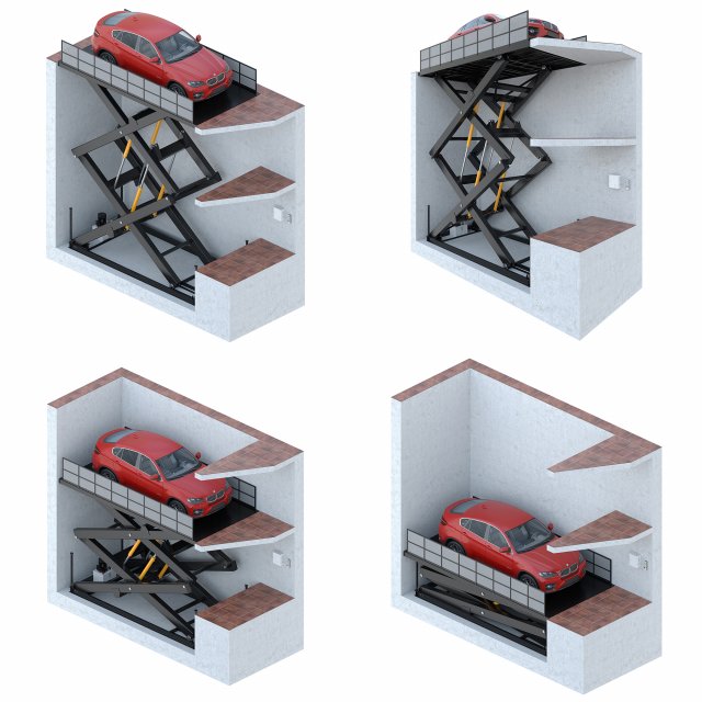 car lift 1 3Dモデル .c4d .max .obj .3ds .fbx .stl .blend 