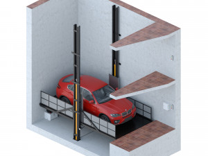 car lift 2 Model 3D