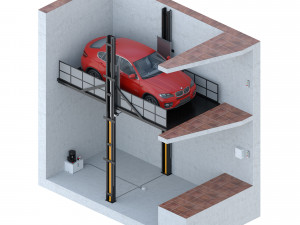car lift 2 Model 3D