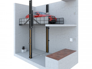 car lift 2 Model 3D