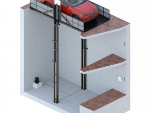 car lift 2 Model 3D