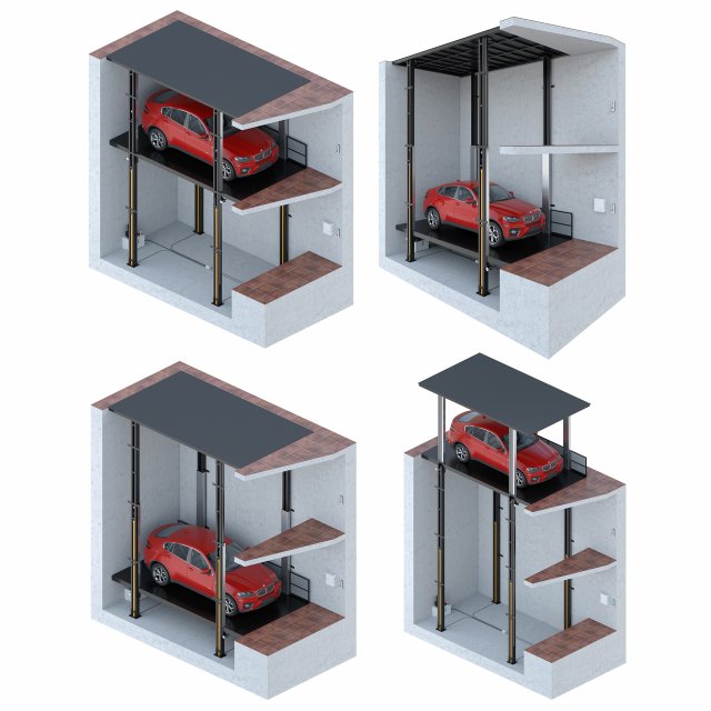 car lift 3 Modelo 3D .c4d .max .obj .3ds .fbx .stl .blend 