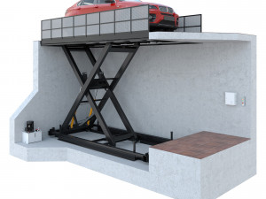 car lift 4 Model 3D