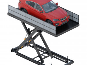 car lift 4 Model 3D