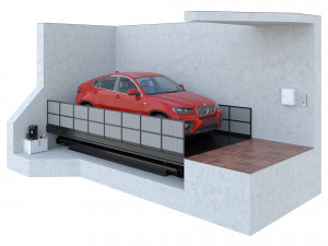 car lift 4 Model 3D