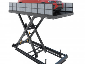 car lift 4 Model 3D