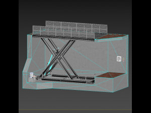car lift 4 Model 3D