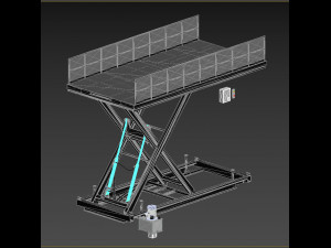 car lift 4 Model 3D