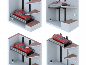 Autoaufzug 5 3D Modell