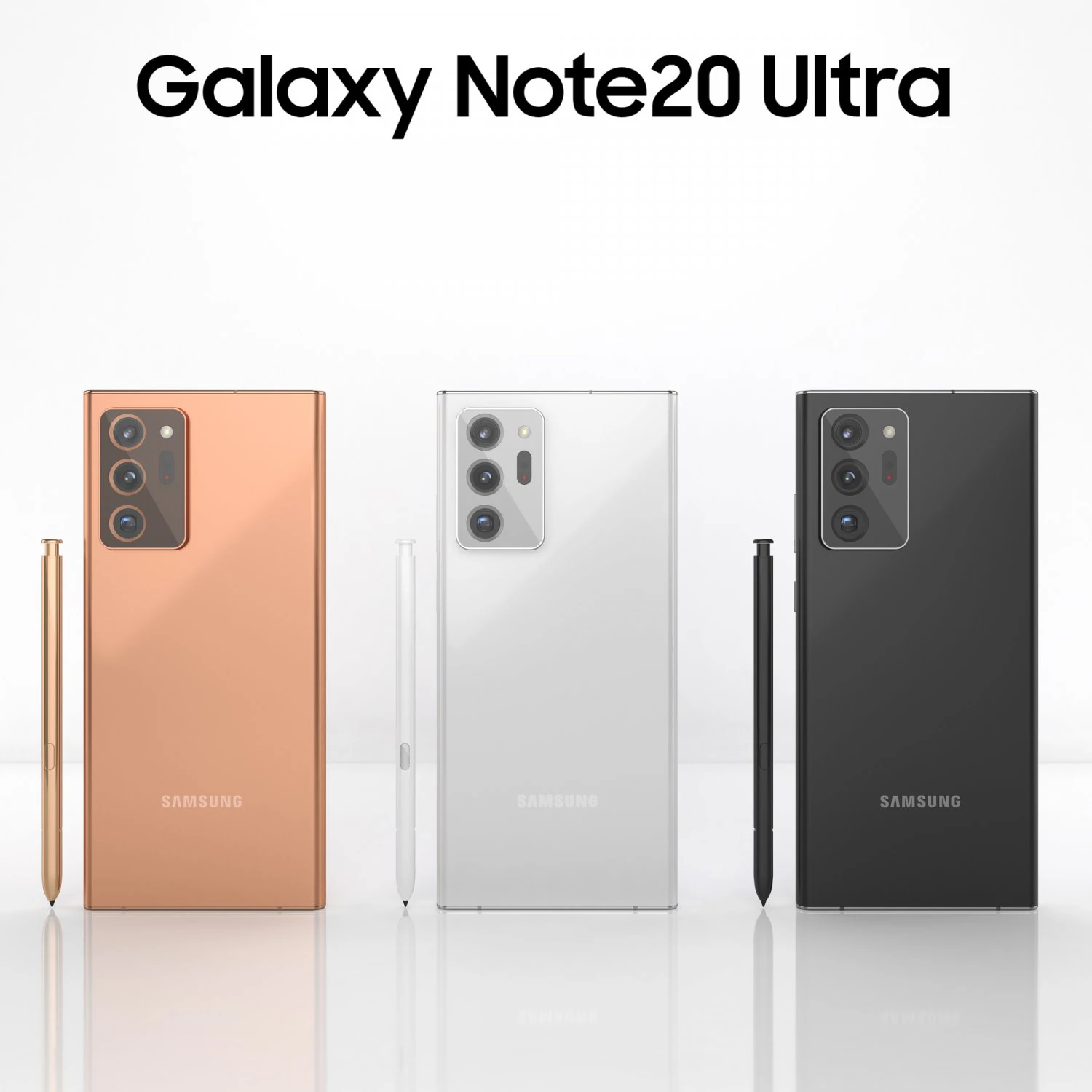 samsung galaxy note 20 ultra all color 3D Model .c4d .max .obj .3ds .fbx .stl .blend 